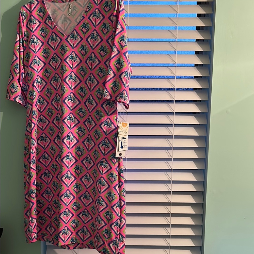 Vibrant Pink Patterned Dress